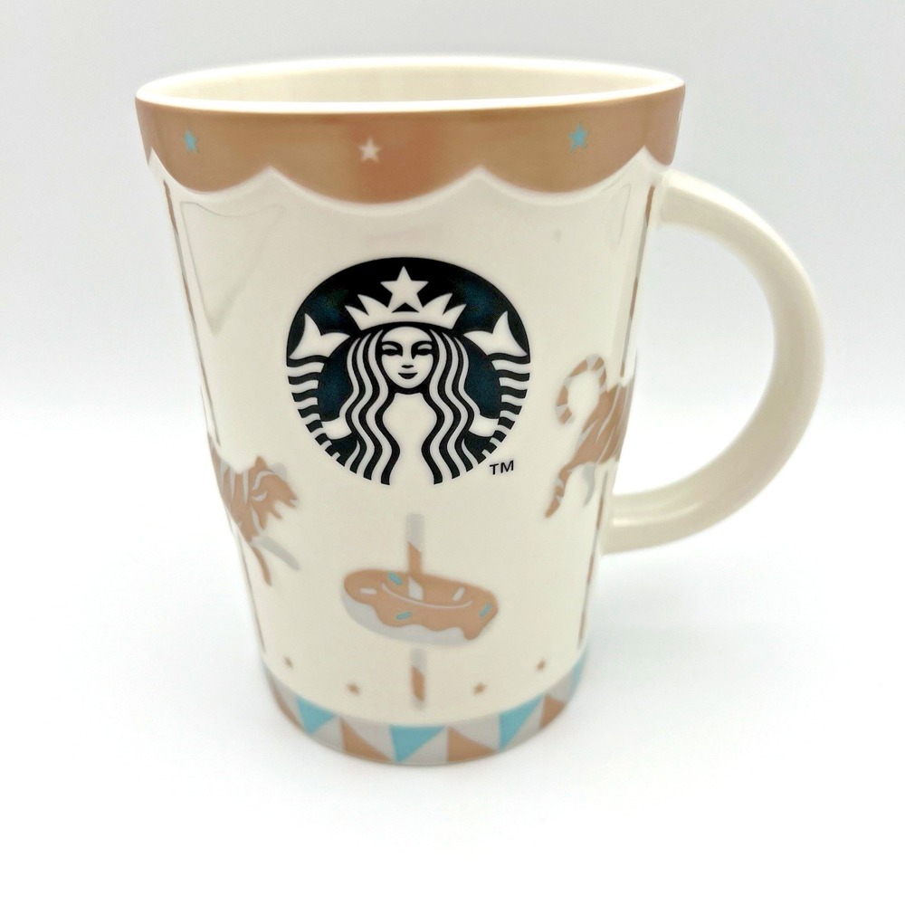 Starbucks 25 Years in Japan Tiger Carousel Mug 12 oz - New Condition-No Whip Lid